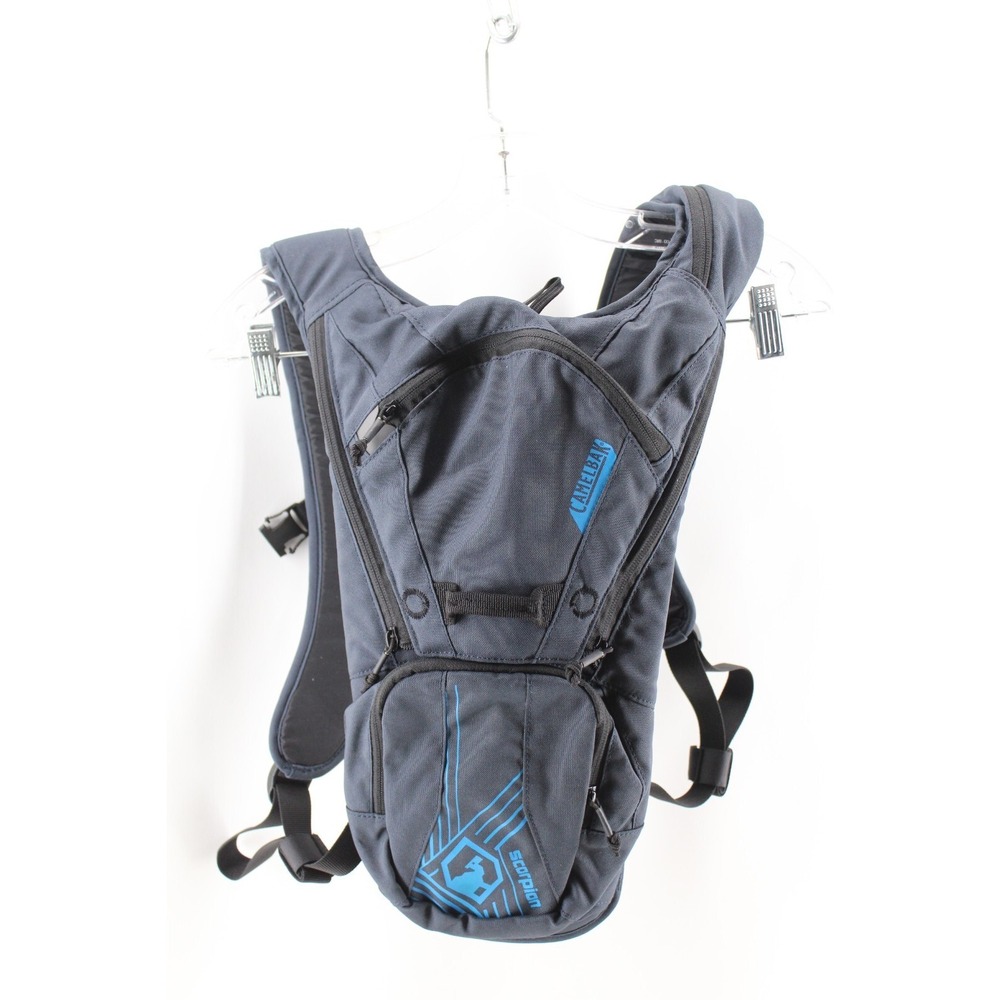 CamelBak Scorpion Hydration Pack Charcoal Gray Cyan Blue Hiking Biking Backpack